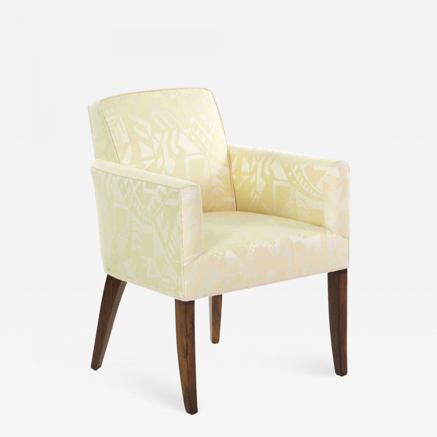 Fine Art Deco Rosewood Arm Chair Over Sabre Legs Circa 1935