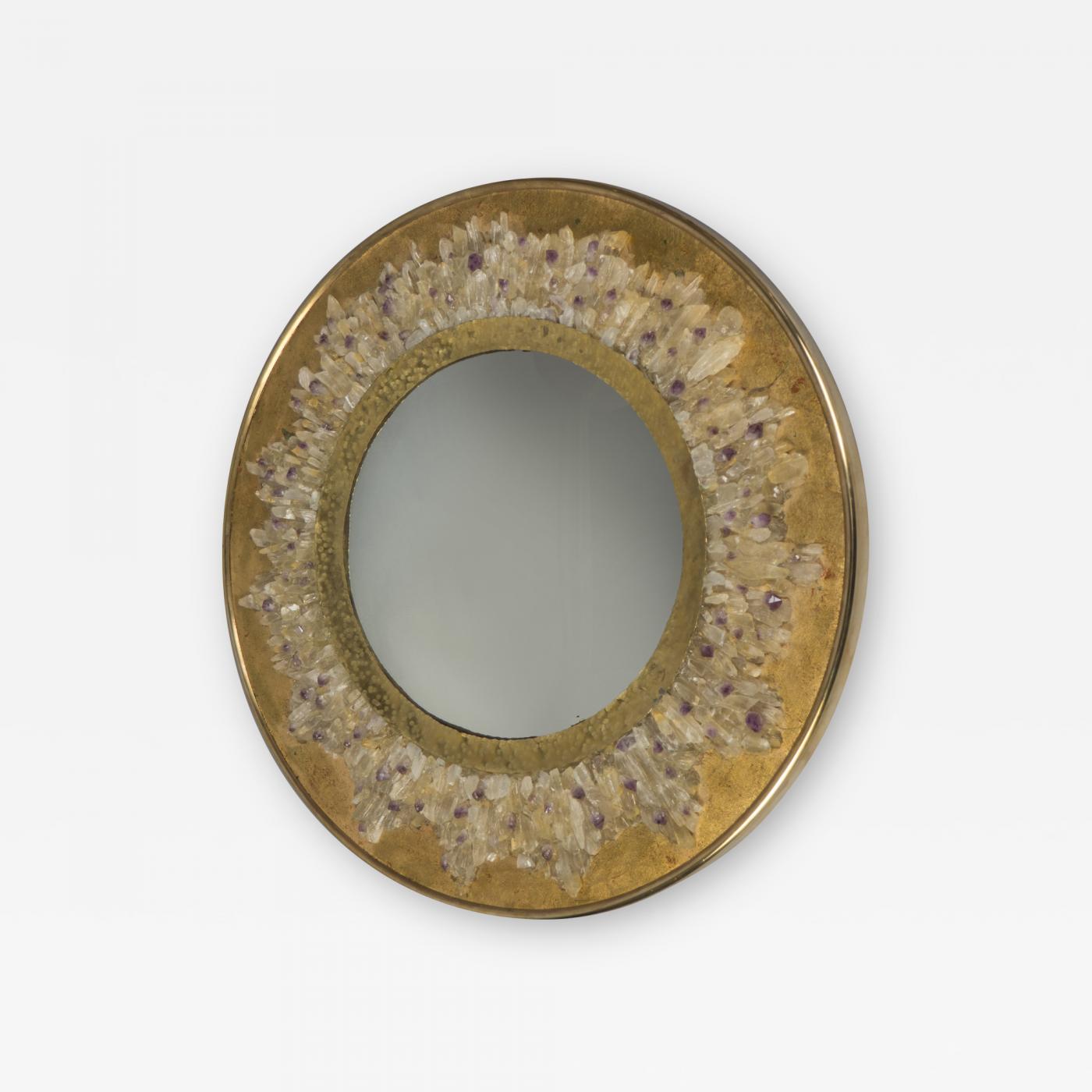 Fish Eye Mirror Featuring Quartz Crystals France 2018