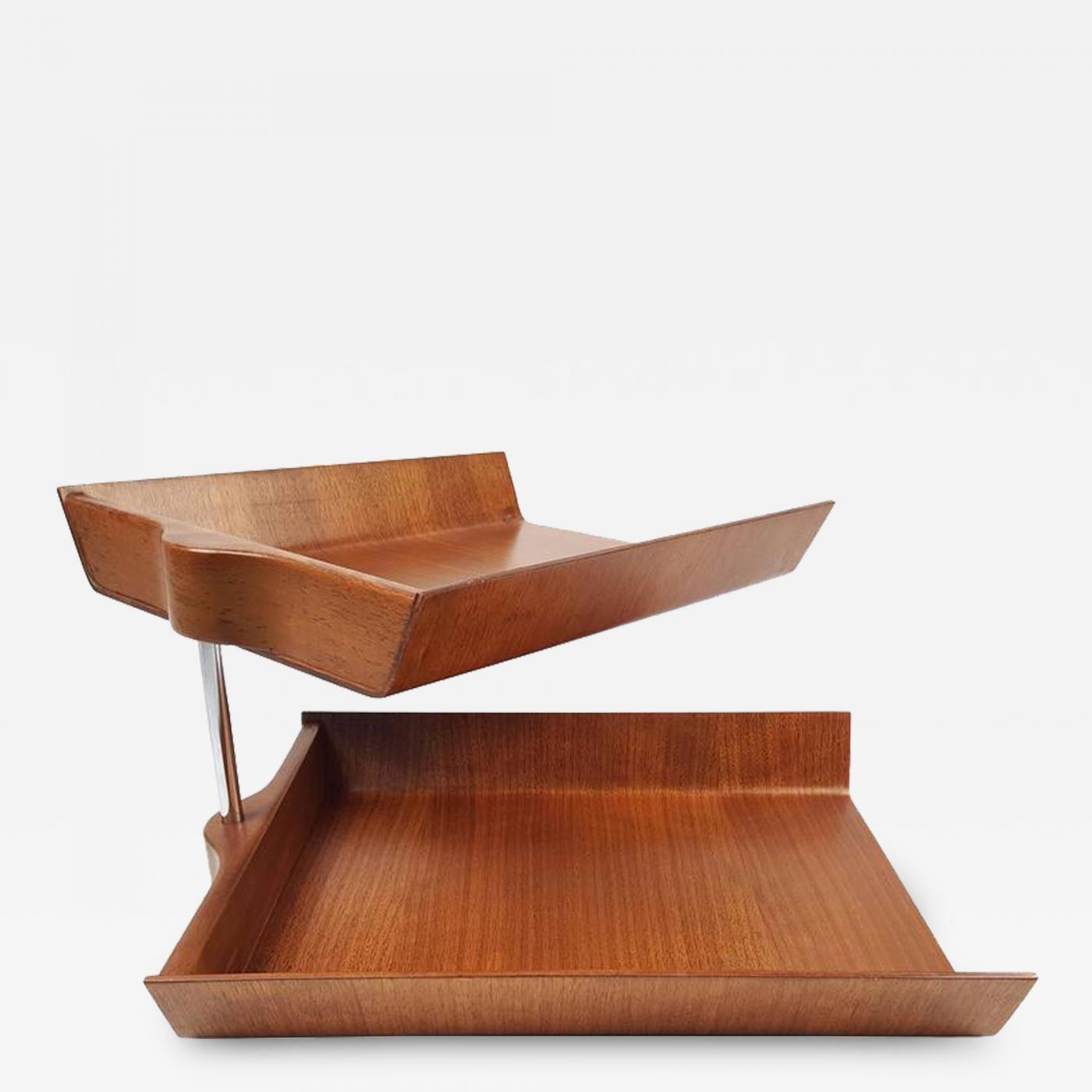 Florence Knoll Molded Plywood Architectural Letter Tray