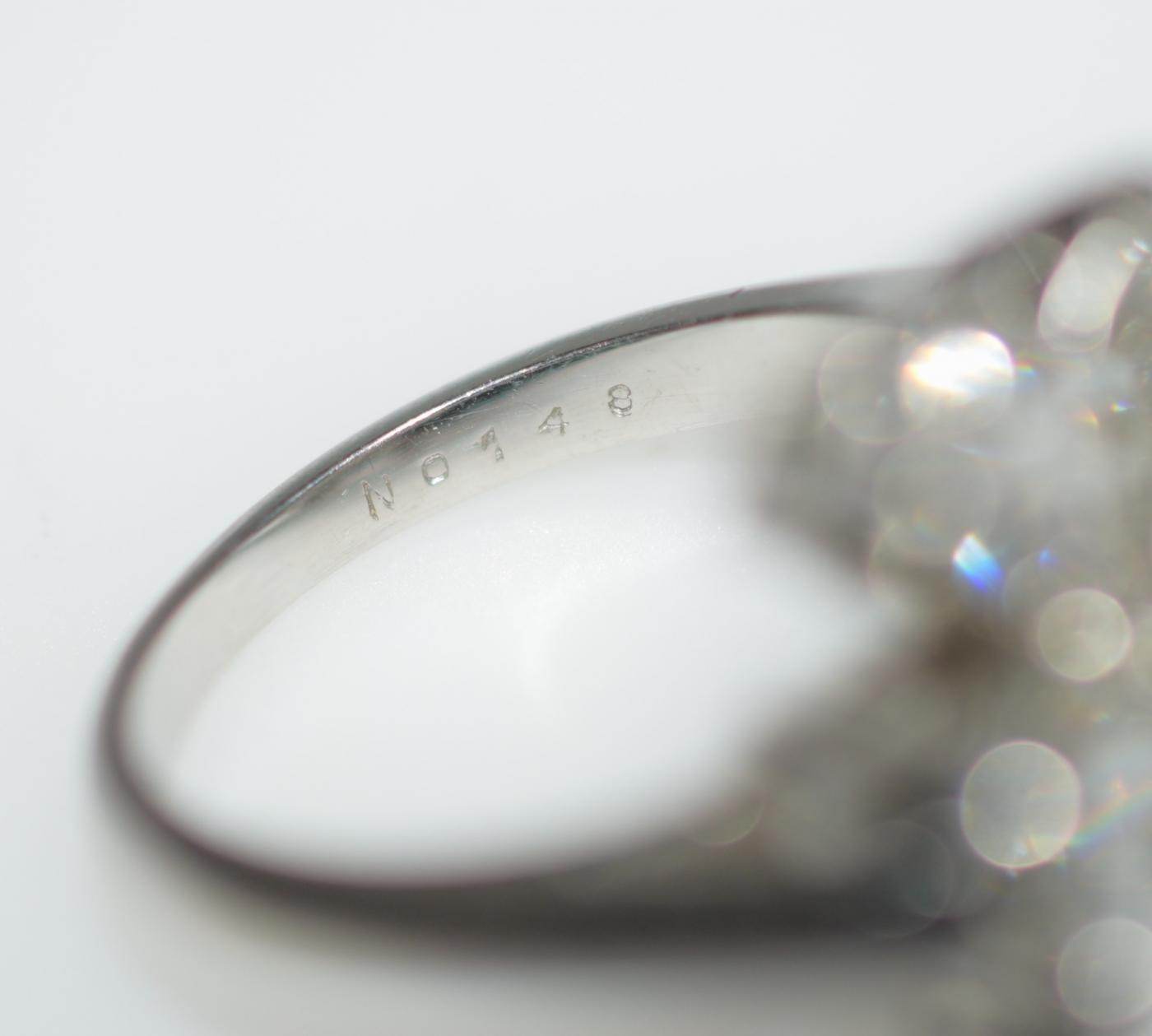 Four Leaf Clover Diamond and Platinum Ring