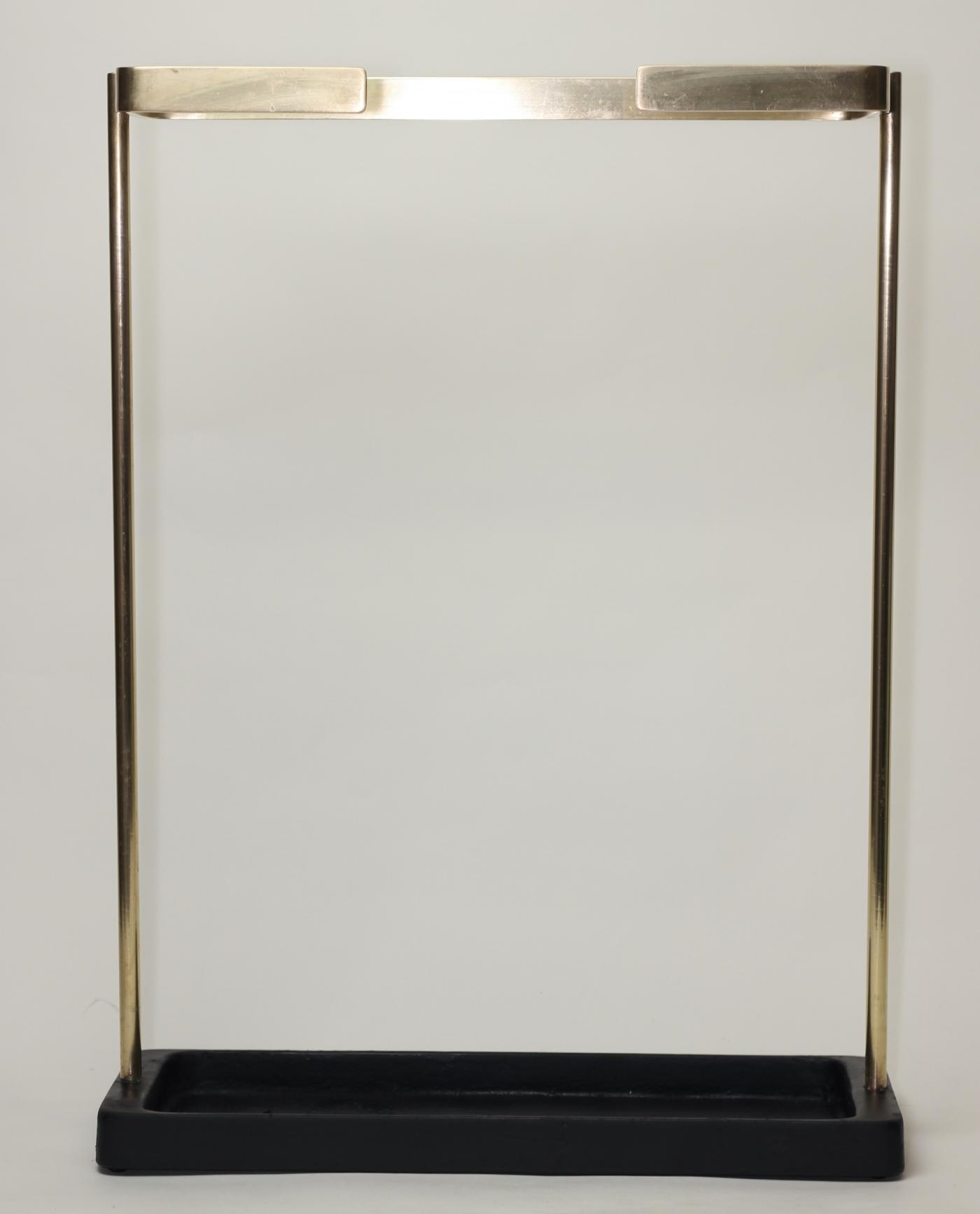 Franz Hagenauer Brass & Iron Mid Century Modern Umbrella Stand by Franz Hagenauer, 1955, Austria