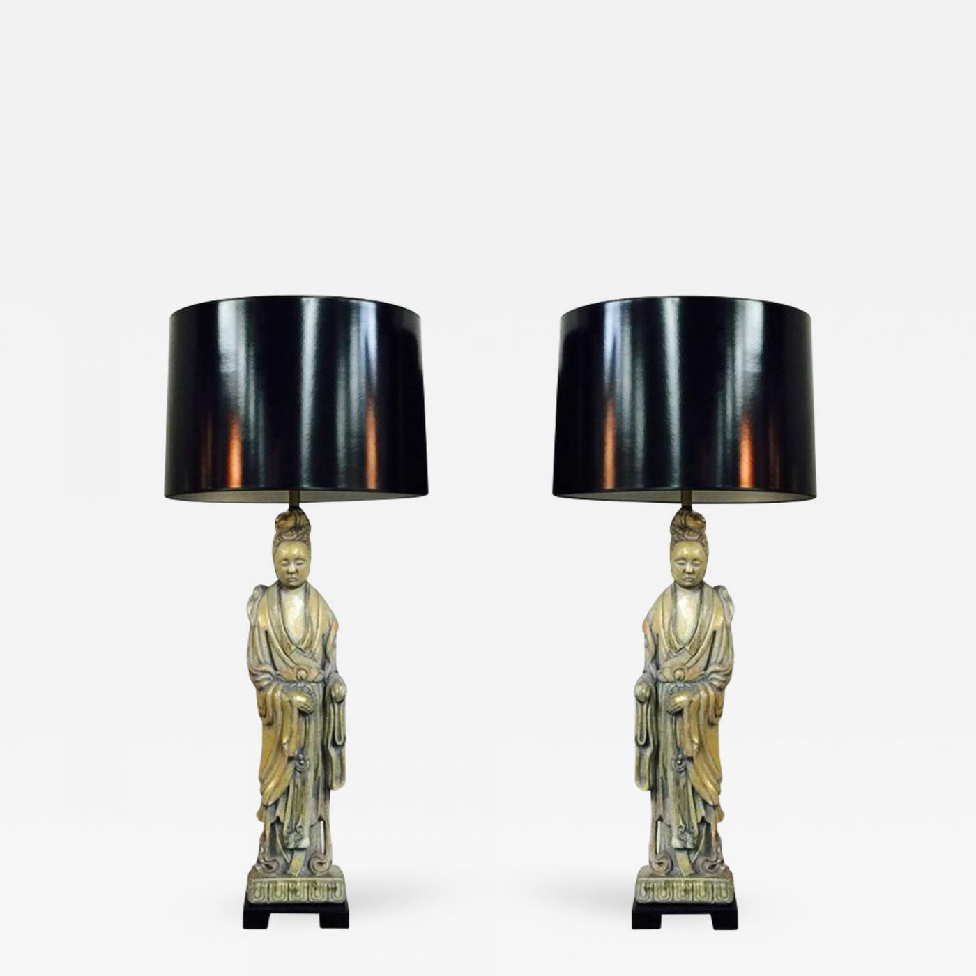 Frederick G Cooper Pair Of 1940s Quan Yin Table Lamps By Listings Furniture Lighting Table Lamps