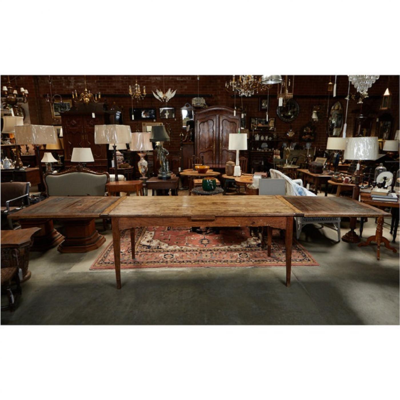 French Country Dining Table with Pull Out Leaves