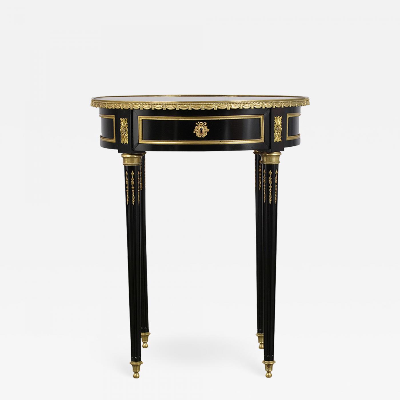 French Louis Xvi Style Round Side Table