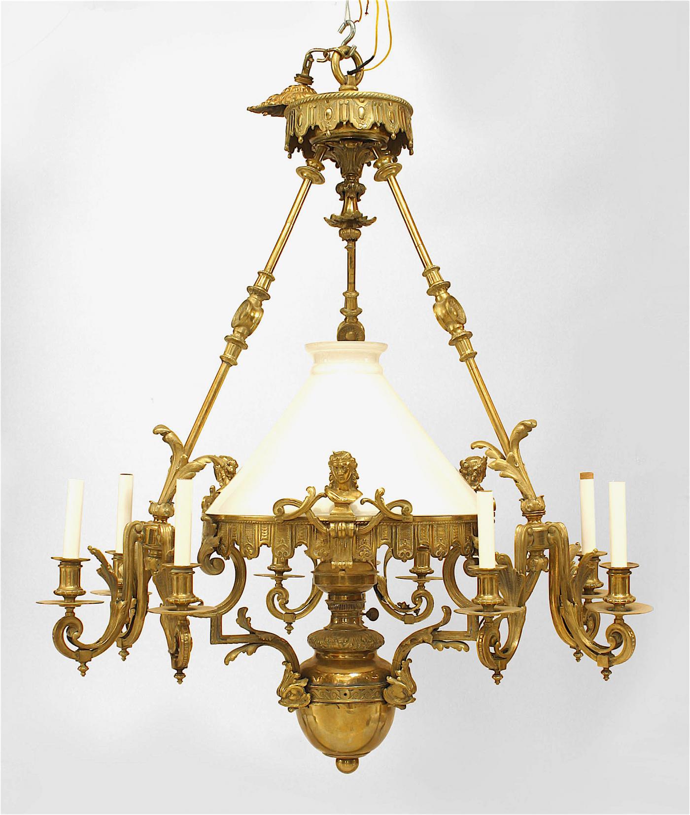 French Victorian Converted Gas Chandelier