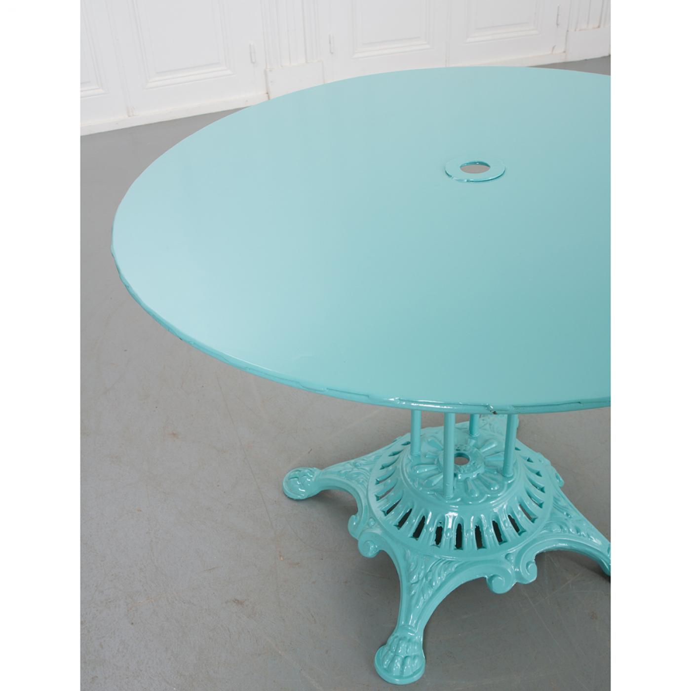 French Vintage Metal Garden Table
