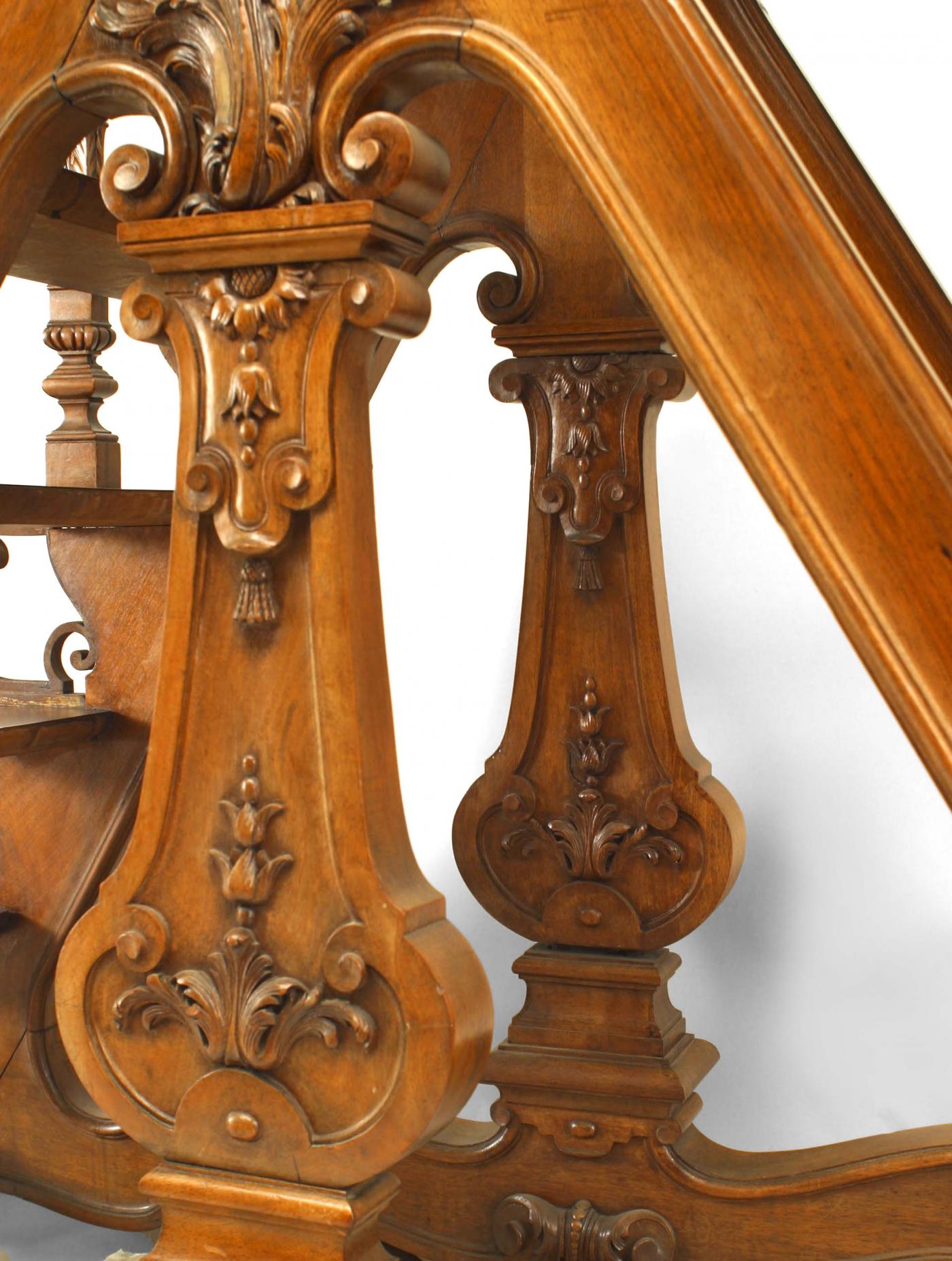 French Walnut Library Ladders