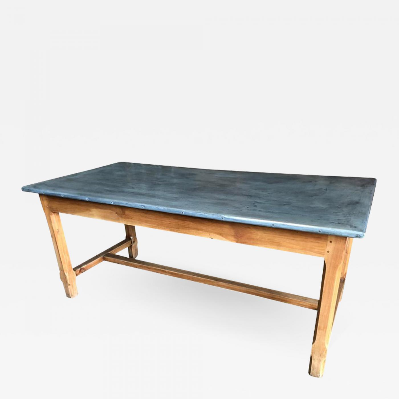 French Zinc Top Farm Table 19th Century Listings Furniture Tables Dining French Zinc