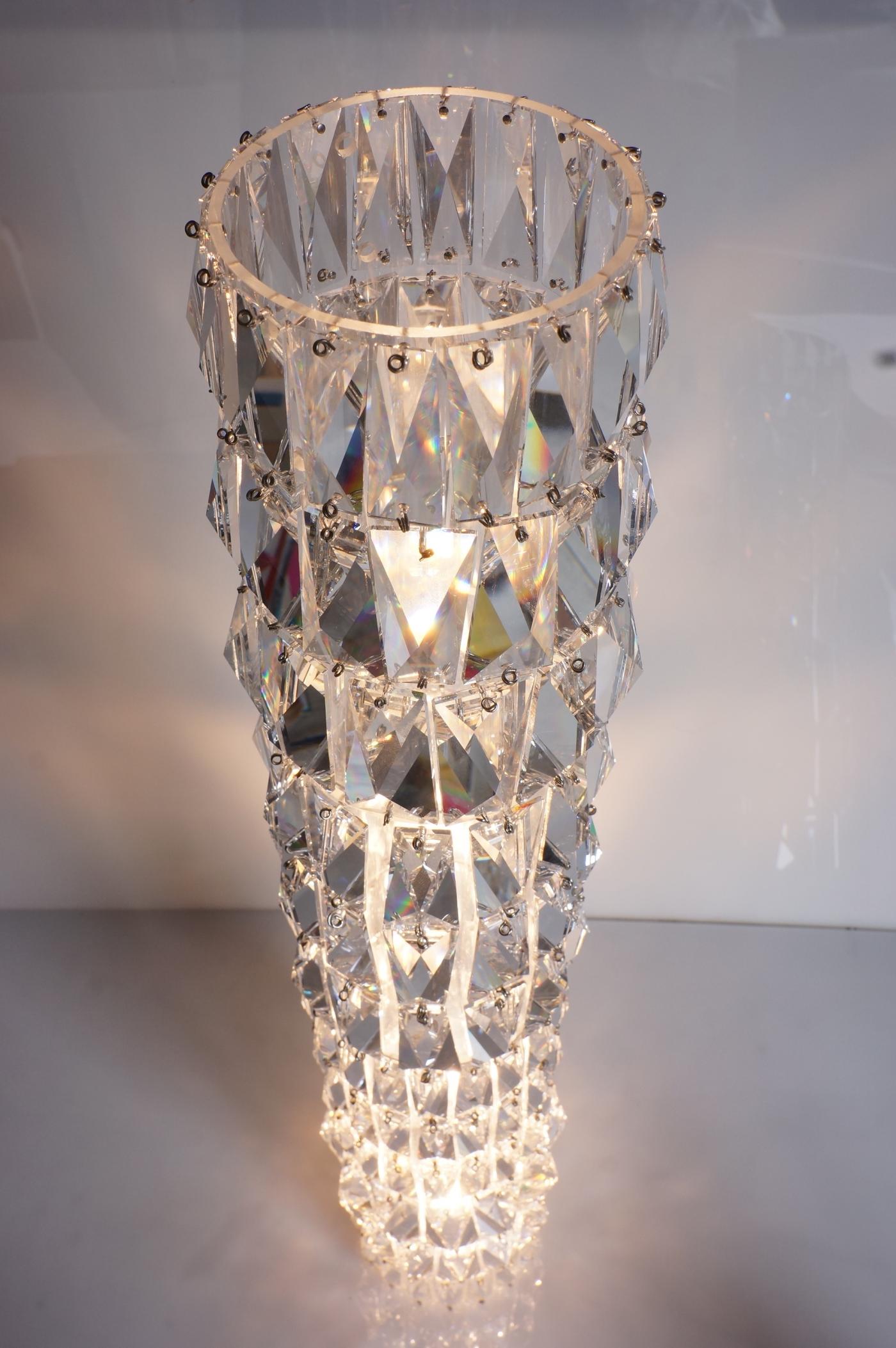 Swarovski GLITTERTUBE vertical crystal tube chandelier