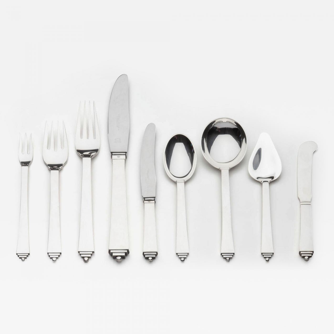 Georg jensen pyramid on sale sterling silver flatware