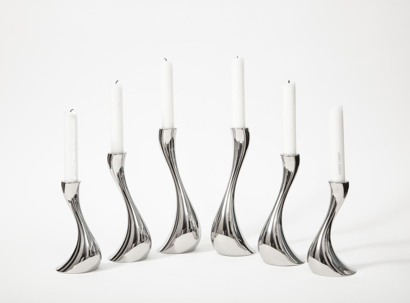 Jensen Set of Six Cobra Candlesticks