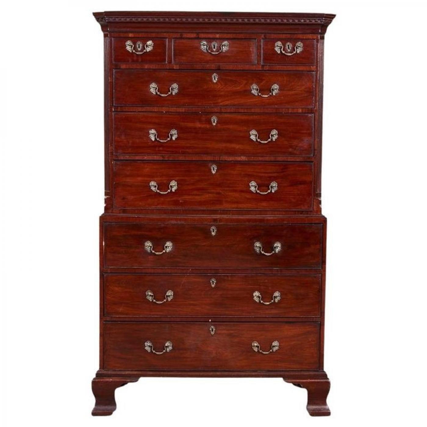 III Mahogany Chest on Chest