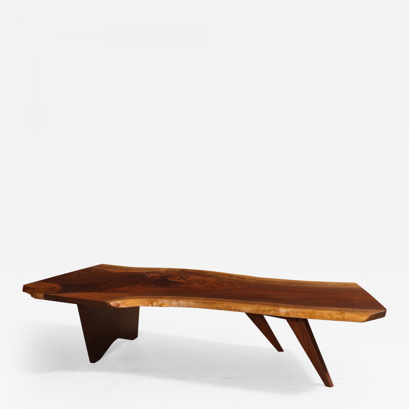 George Nakashima Large Walnut Coffee Table By George