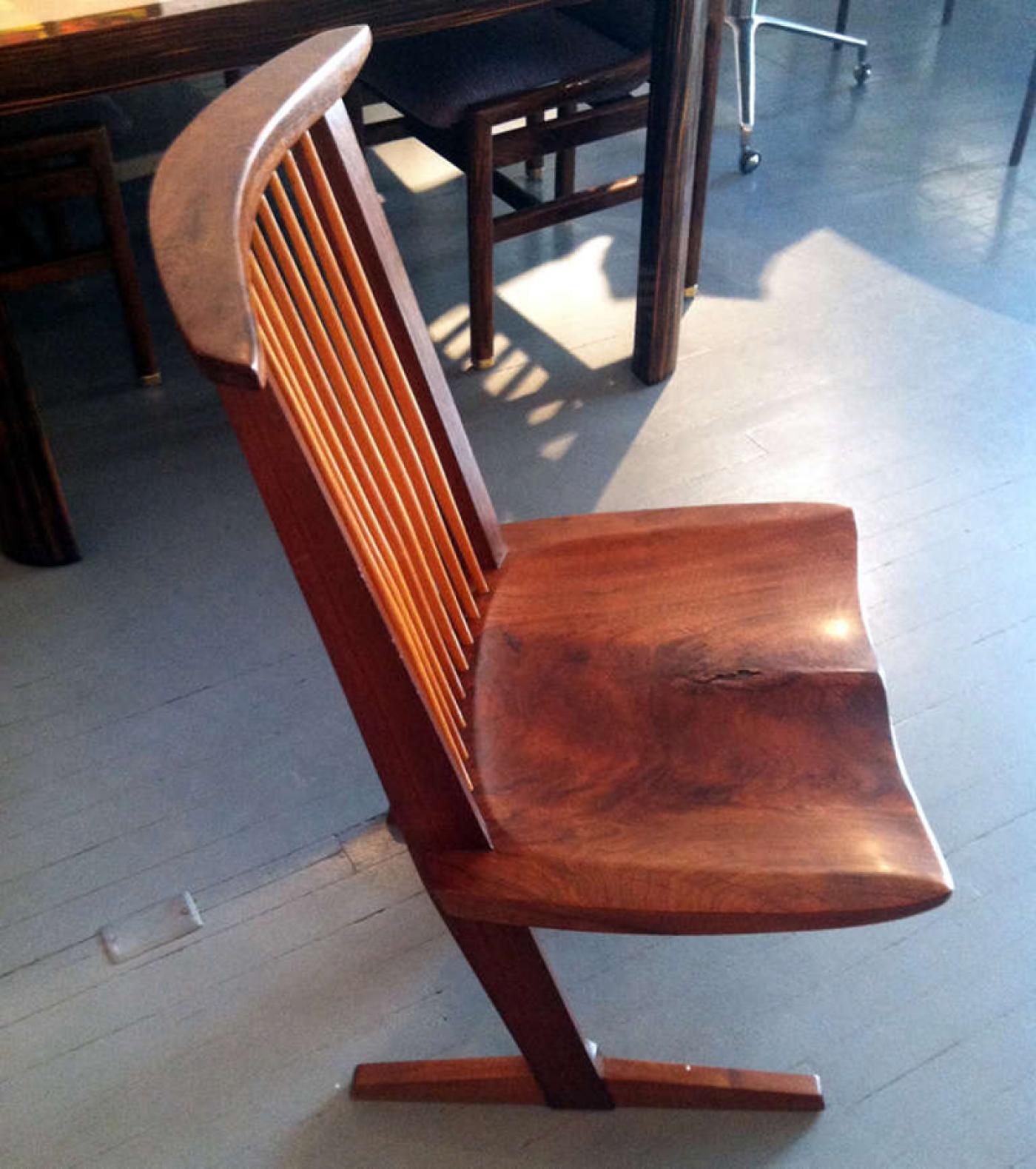 Nakashima Walnut Conoid Chair by Nakashima