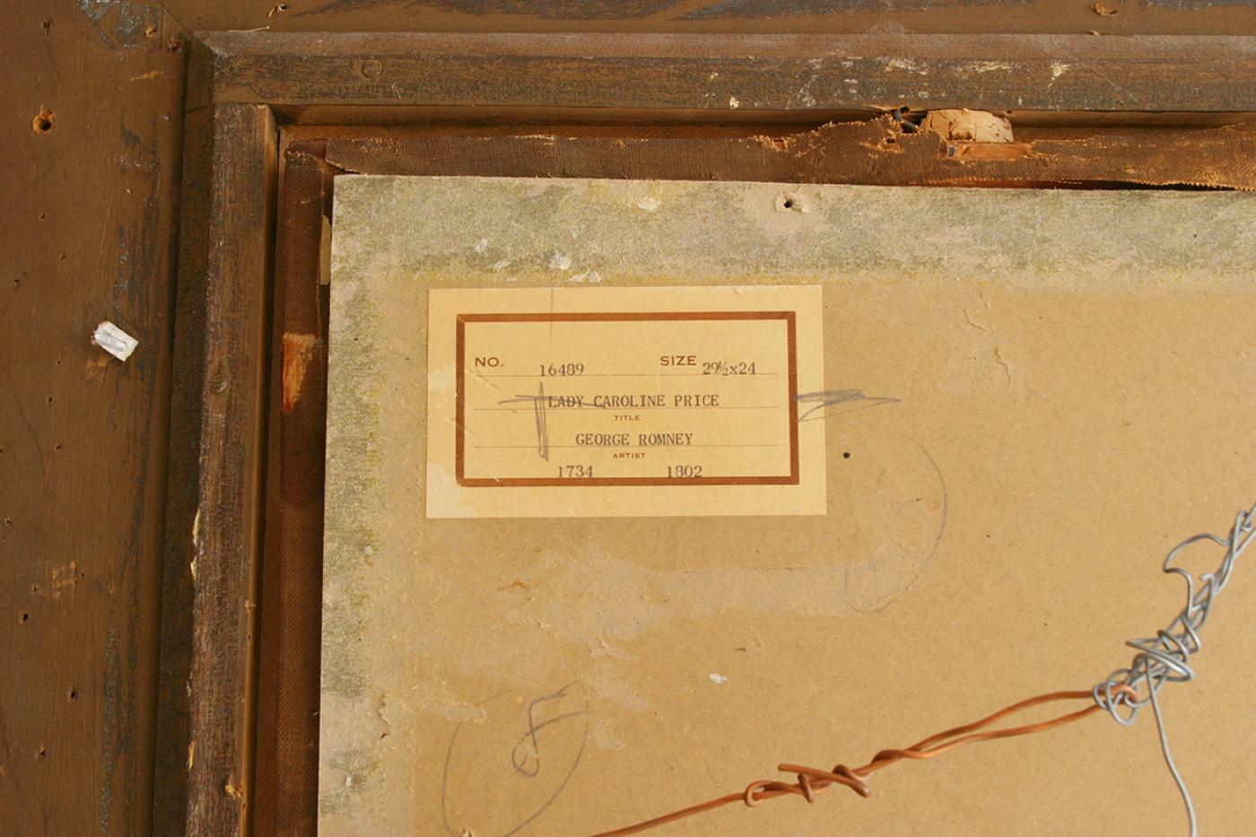 Romney Portrait of Lady Caroline Price