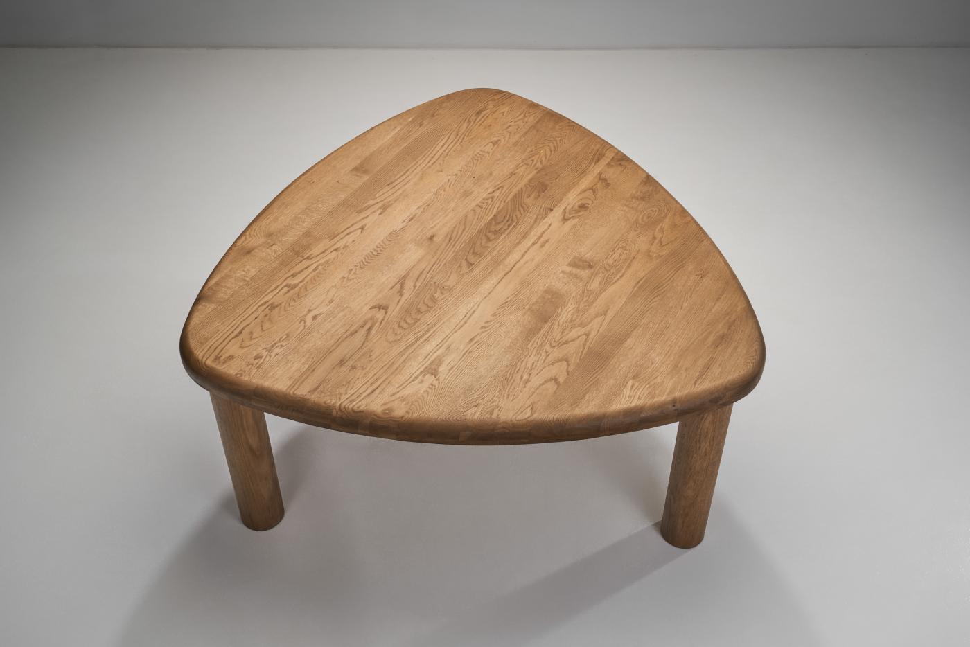 German Oak Dining Table with Triangular Top, Germany 1960s