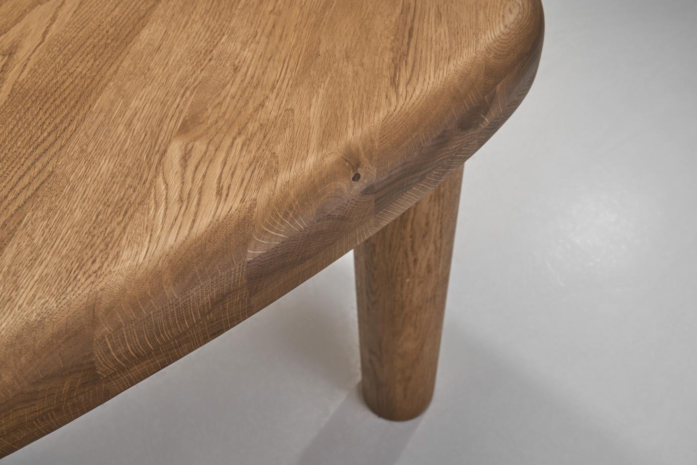 German Oak Dining Table with Triangular Top, Germany 1960s