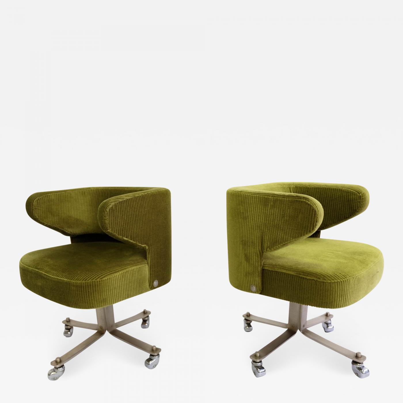 Gianni Moelli Set Of 4 Revolving Armchairs By For Formanova