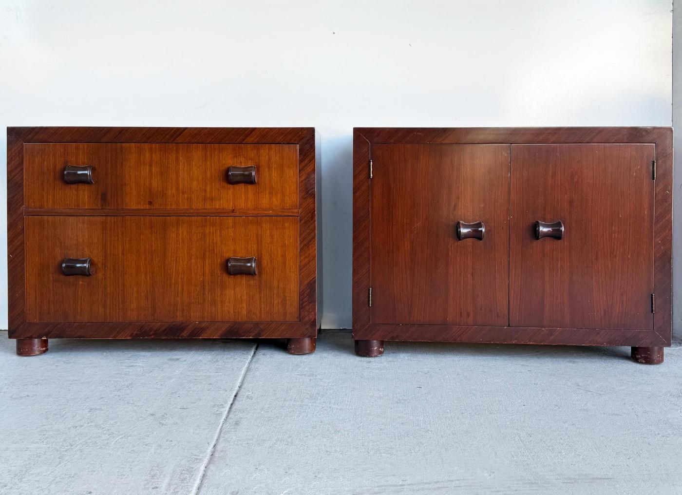 Gilbert Rohde - 1940s Cabinets or Nightstands, Manner of Gilbert Rohde ...