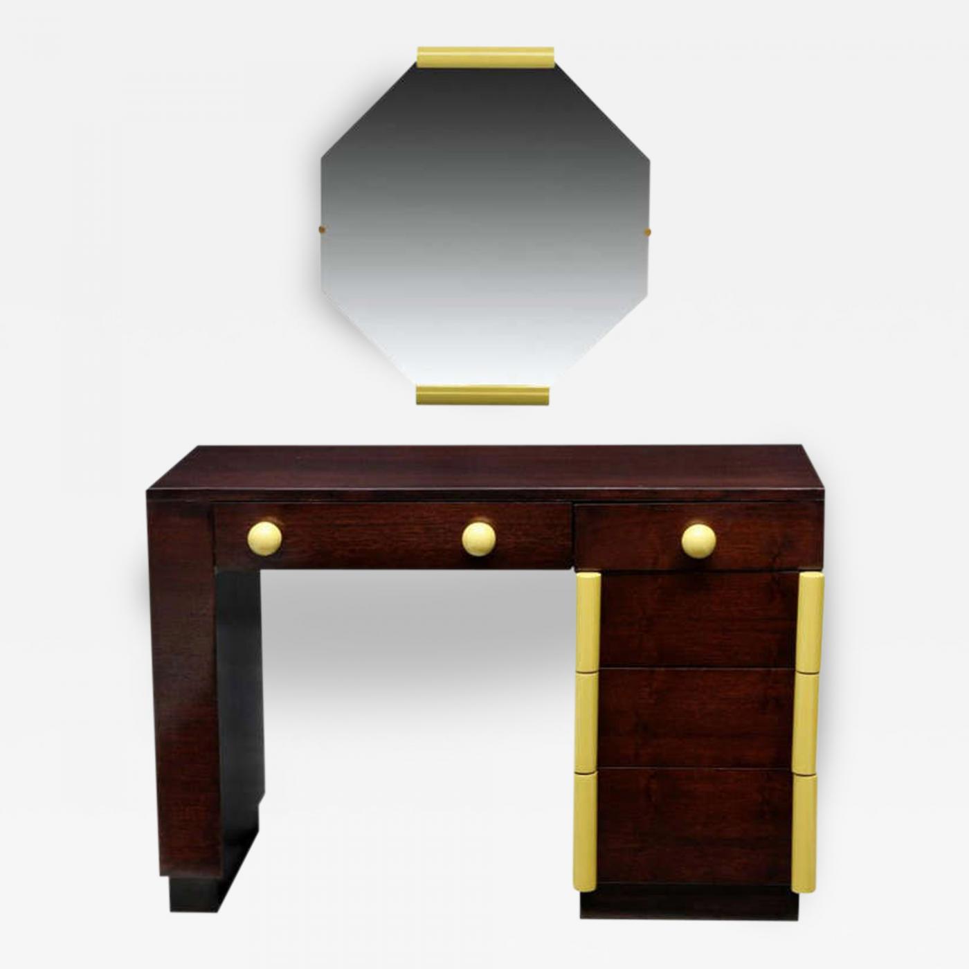 Art Deco Vanity Desk And Mirror Gilbert Rohde For Cavalier