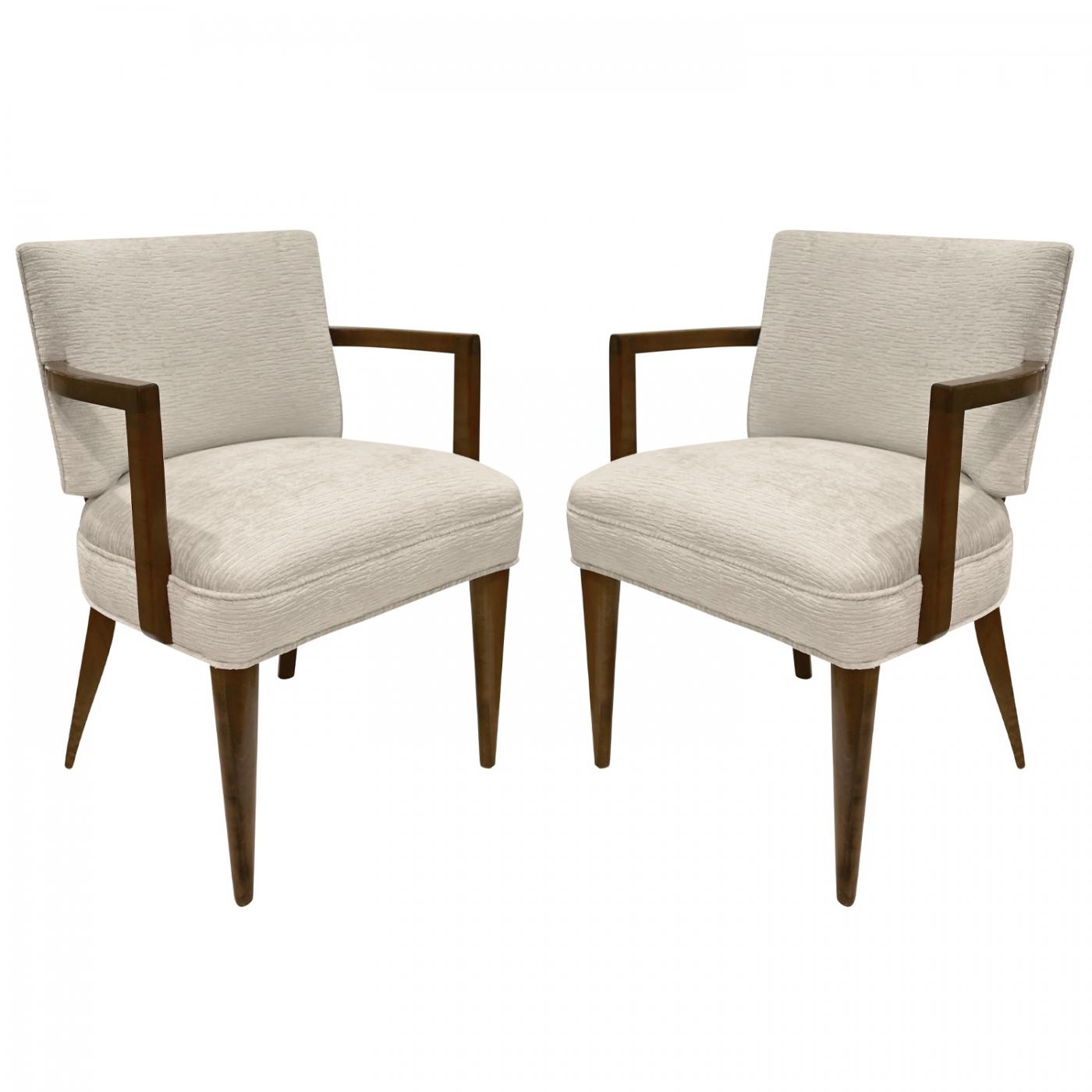 Gilbert Rohde - Gilbert Rohde Elegant Set of 8 Newly Upholstered Dining ...