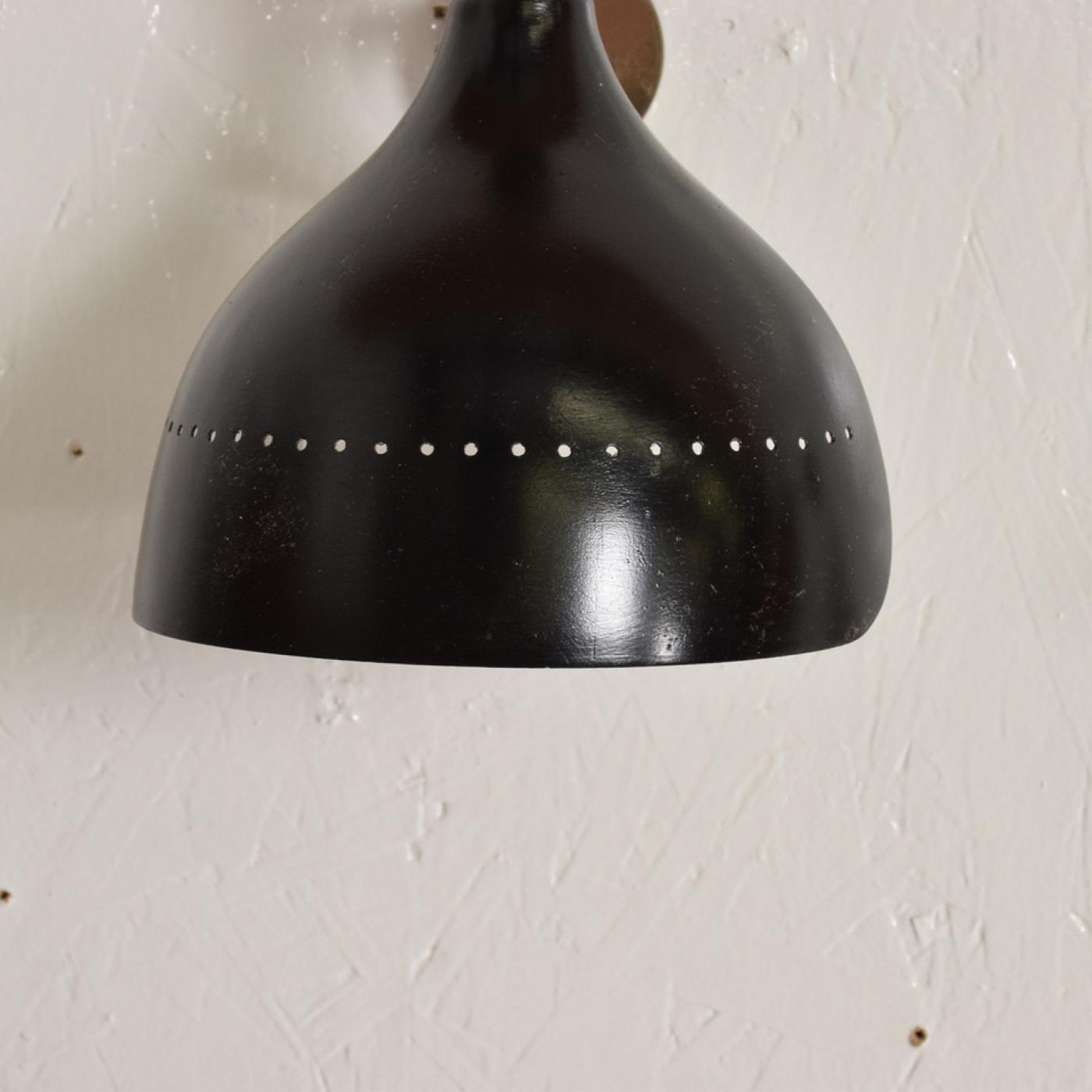 Gino Sarfatti Mid Century Modern Italian Wall Sconce In Black After