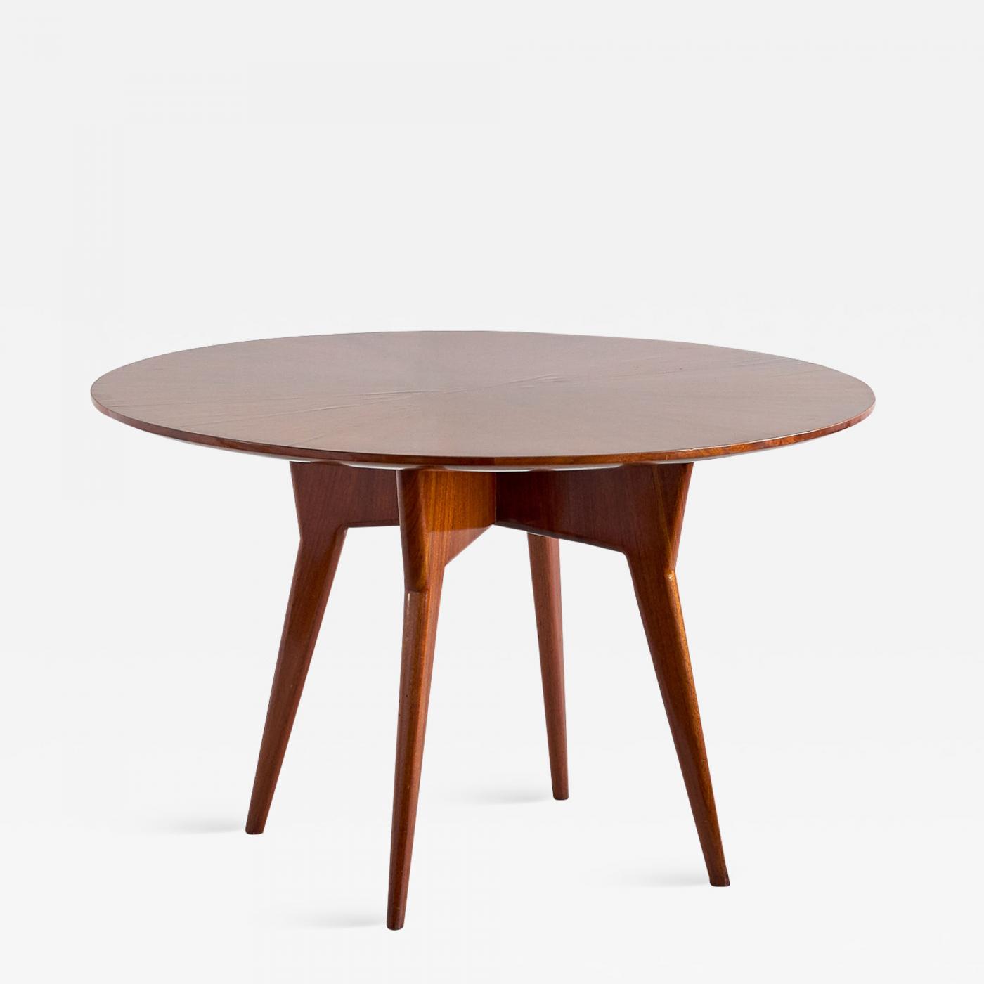 Gio Ponti Gio Ponti Round Dining Table In Mahogany And Thuja Burr Italy Early 1950s