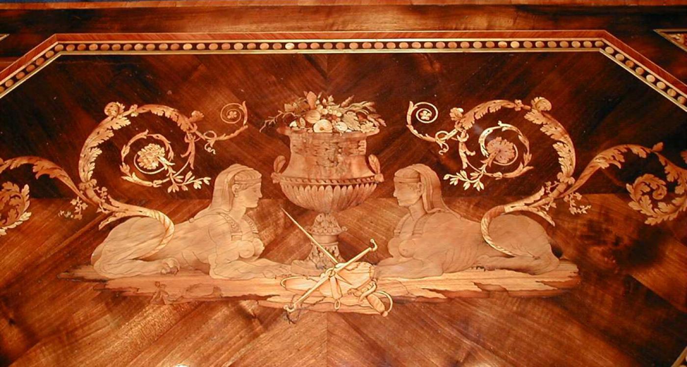 Giuseppe Maggiolini - A North Italian Walnut and Fruitwood Marquetry Desk