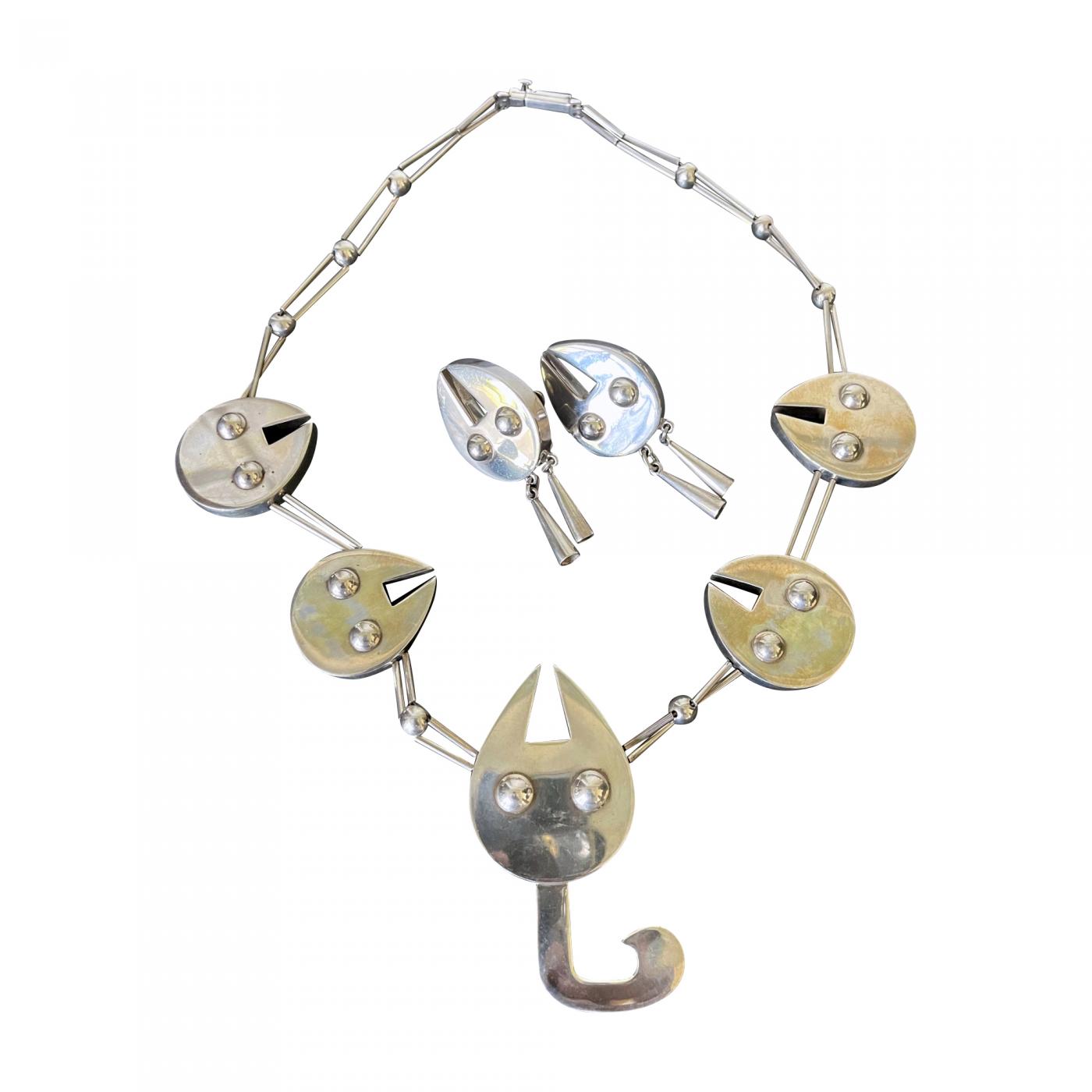 Silver-colored Steel Necklace Composed Of Three Different – GAFFORELLI SRL