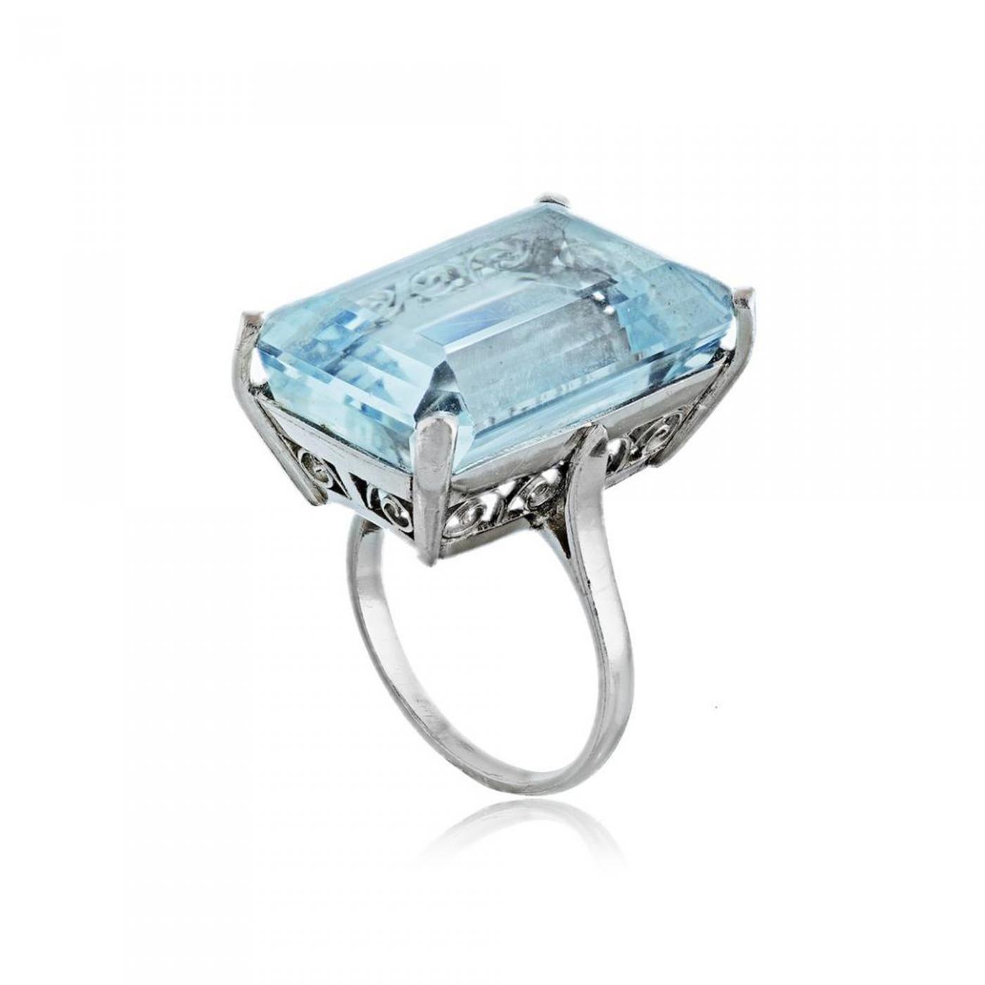 Santa-Maria Aquamarine Diamond Ring – Rickie Rocks Jewels