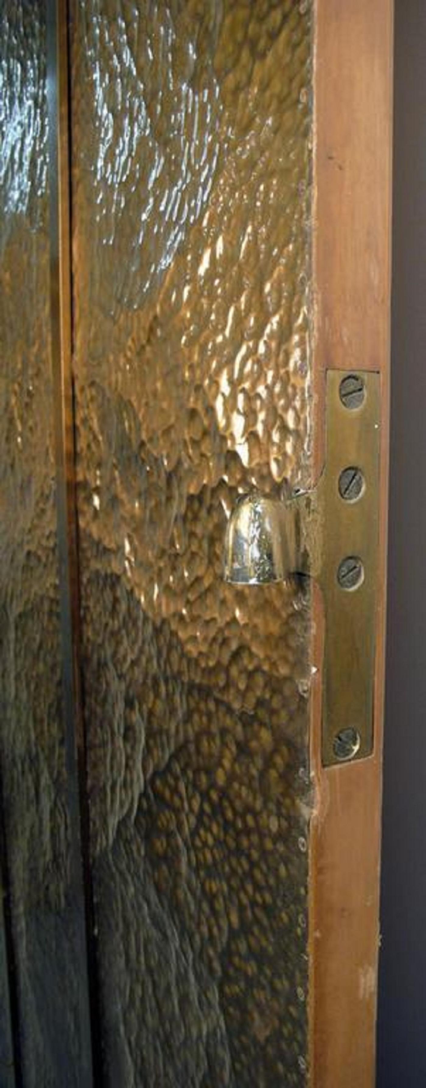 Hammered Brass Doors