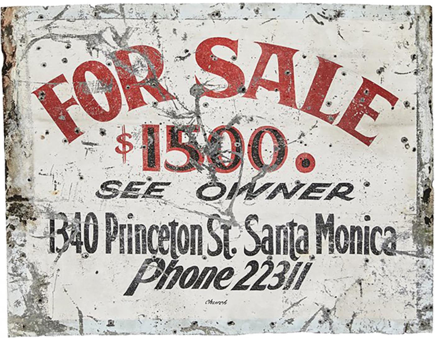 Hand Painted Metal For Sale Sign