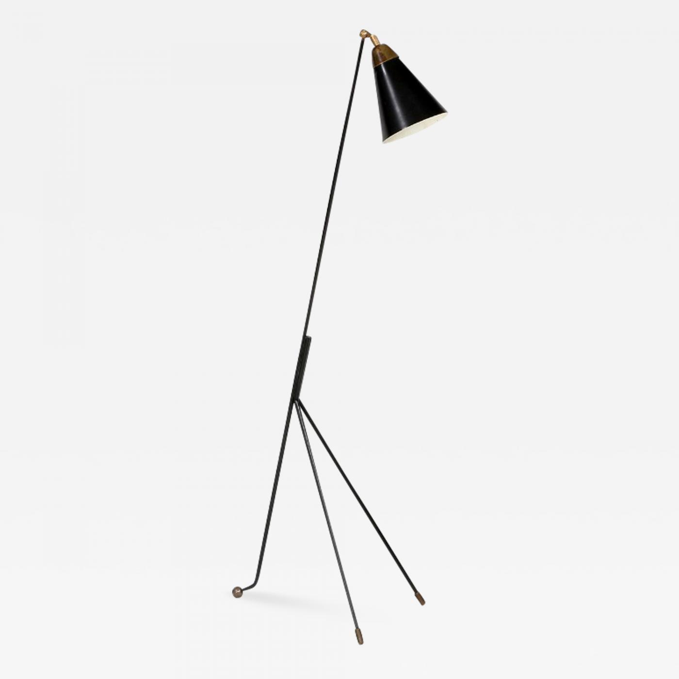 Hans Agne Jakobsson Lacquered Tripod Floor Lamp