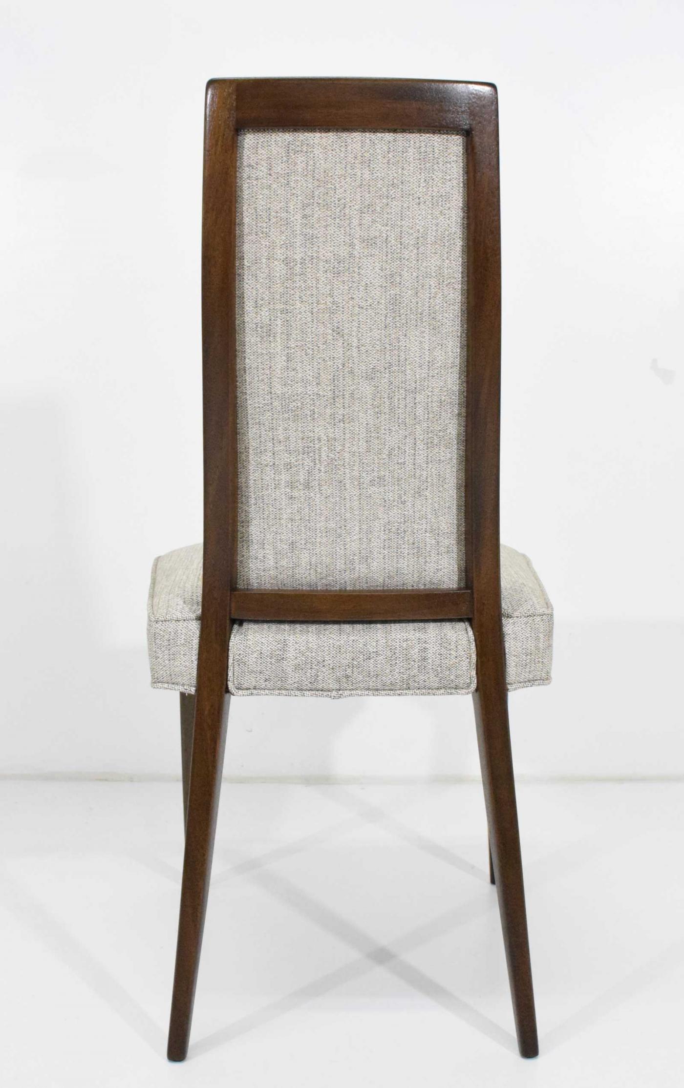 Harvey Probber Harvey Probber Dining Chairs With New Tan/Gray Woven