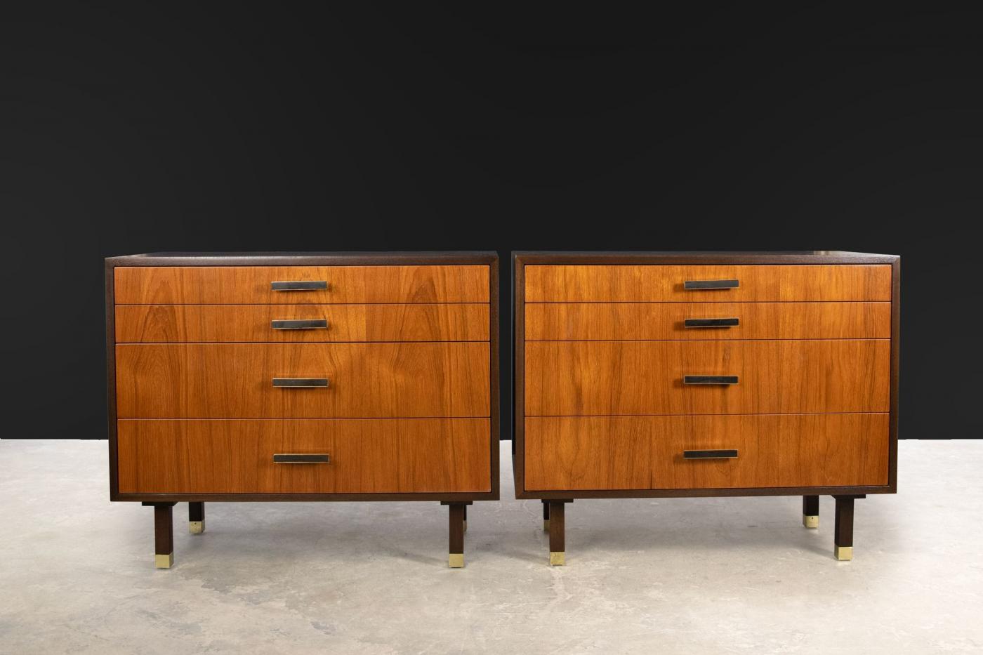 Harvey Probber Pair of Four Drawer Chest by Harvey Probber