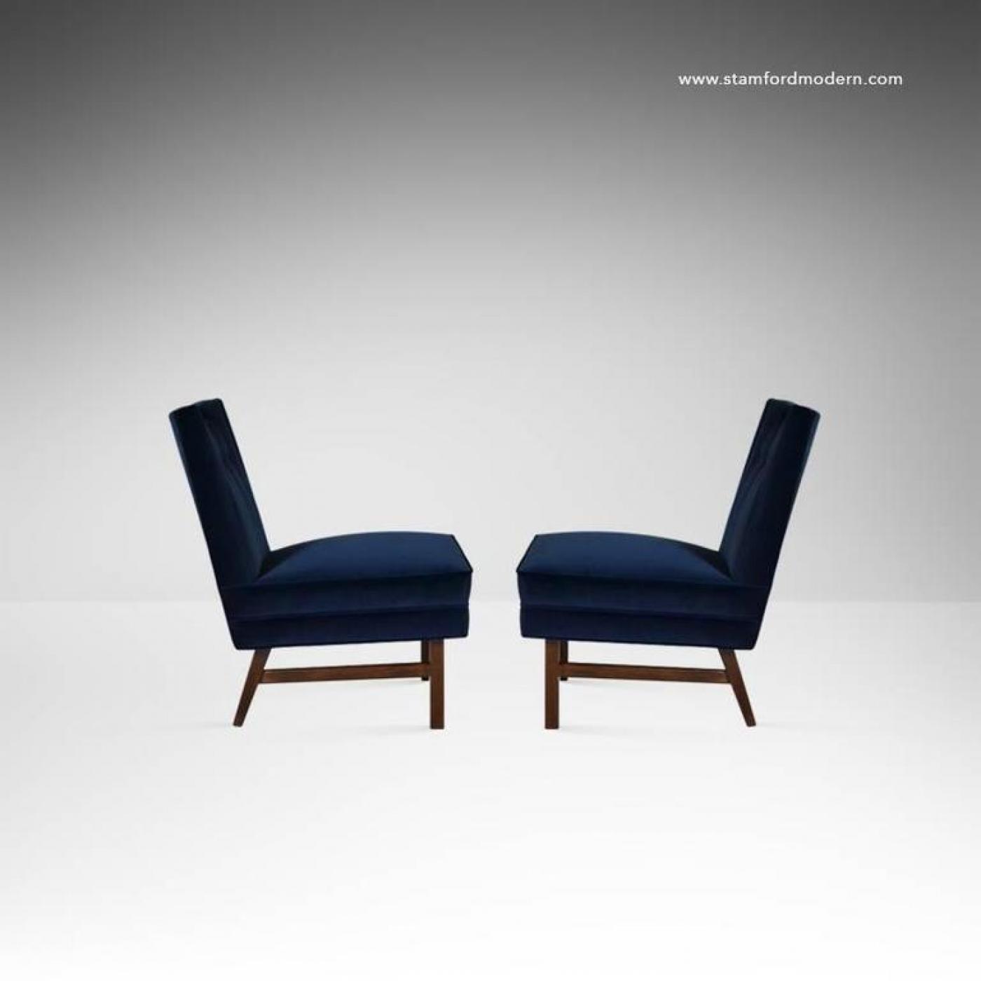 Harvey Probber Pair of Slipper Chairs by Harvey Probber