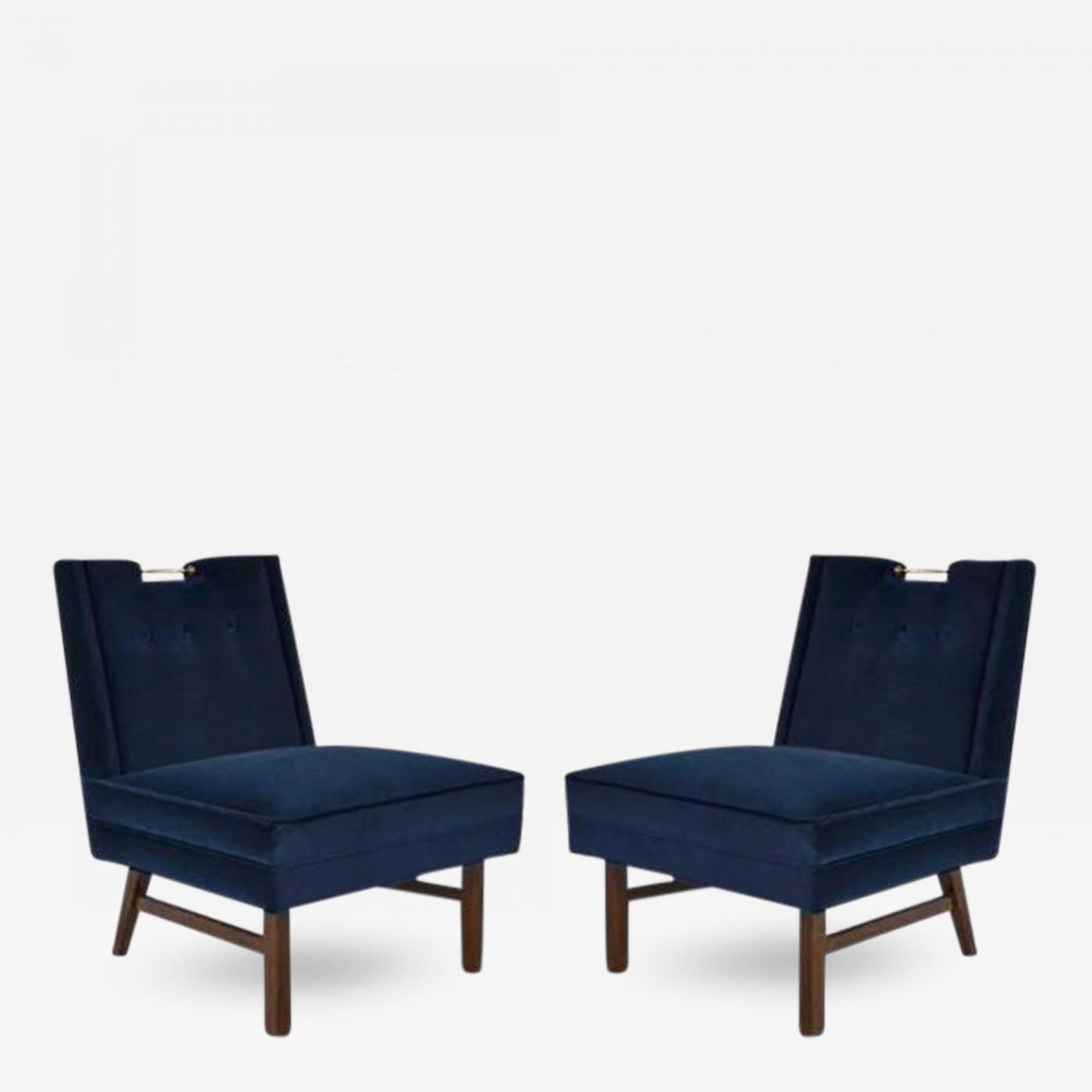 Harvey Probber Pair of Slipper Chairs by Harvey Probber