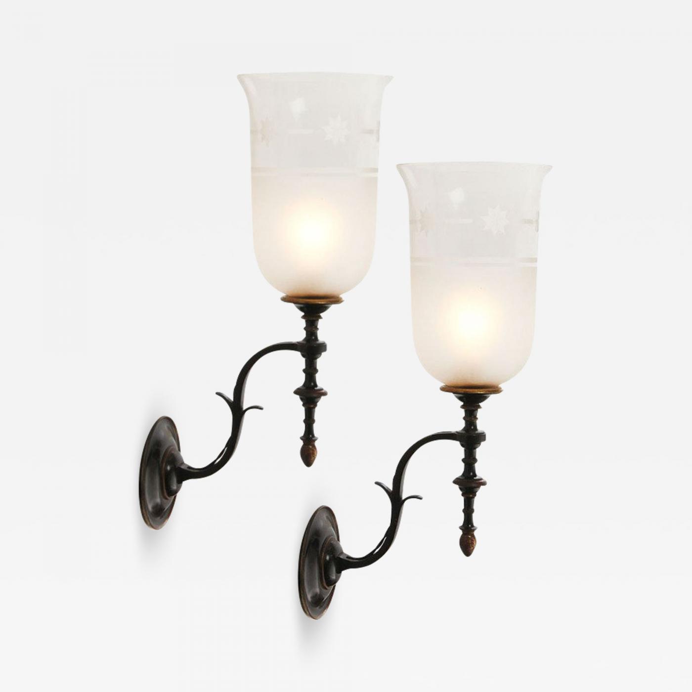 Hurricane Glass Wall Sconces