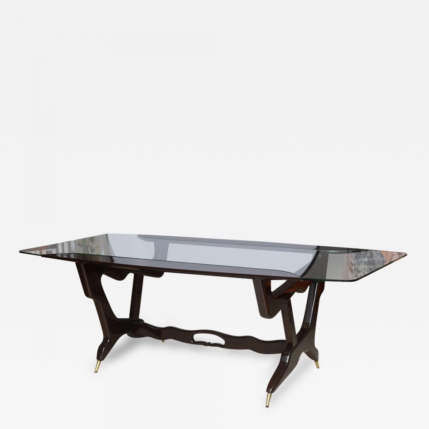 Ico Parisi Italian Modern Glass Top Desk