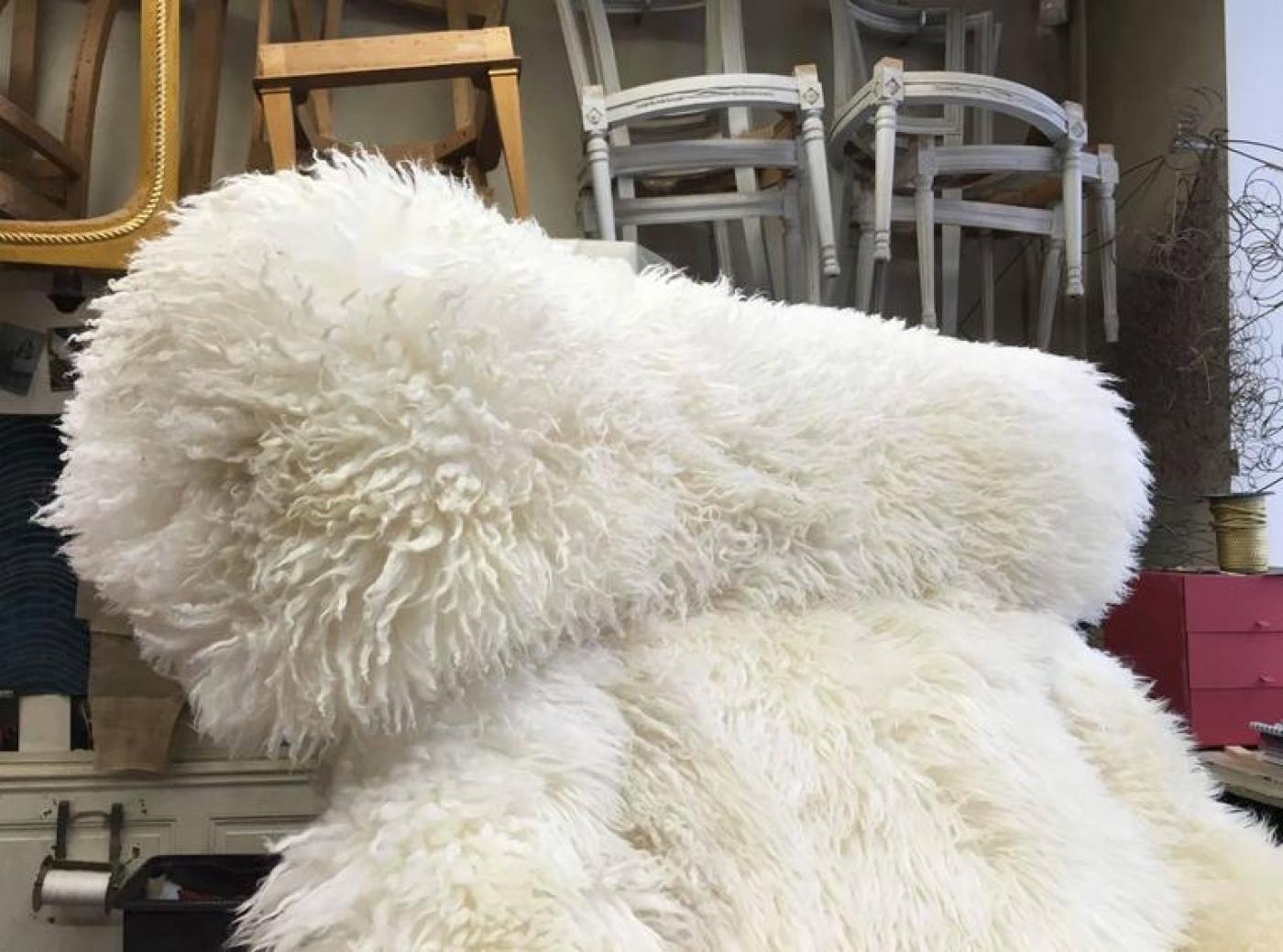 Illum Wikkelsø Illum Wikkelso Spectacular Hammer Lounge Chair Covered