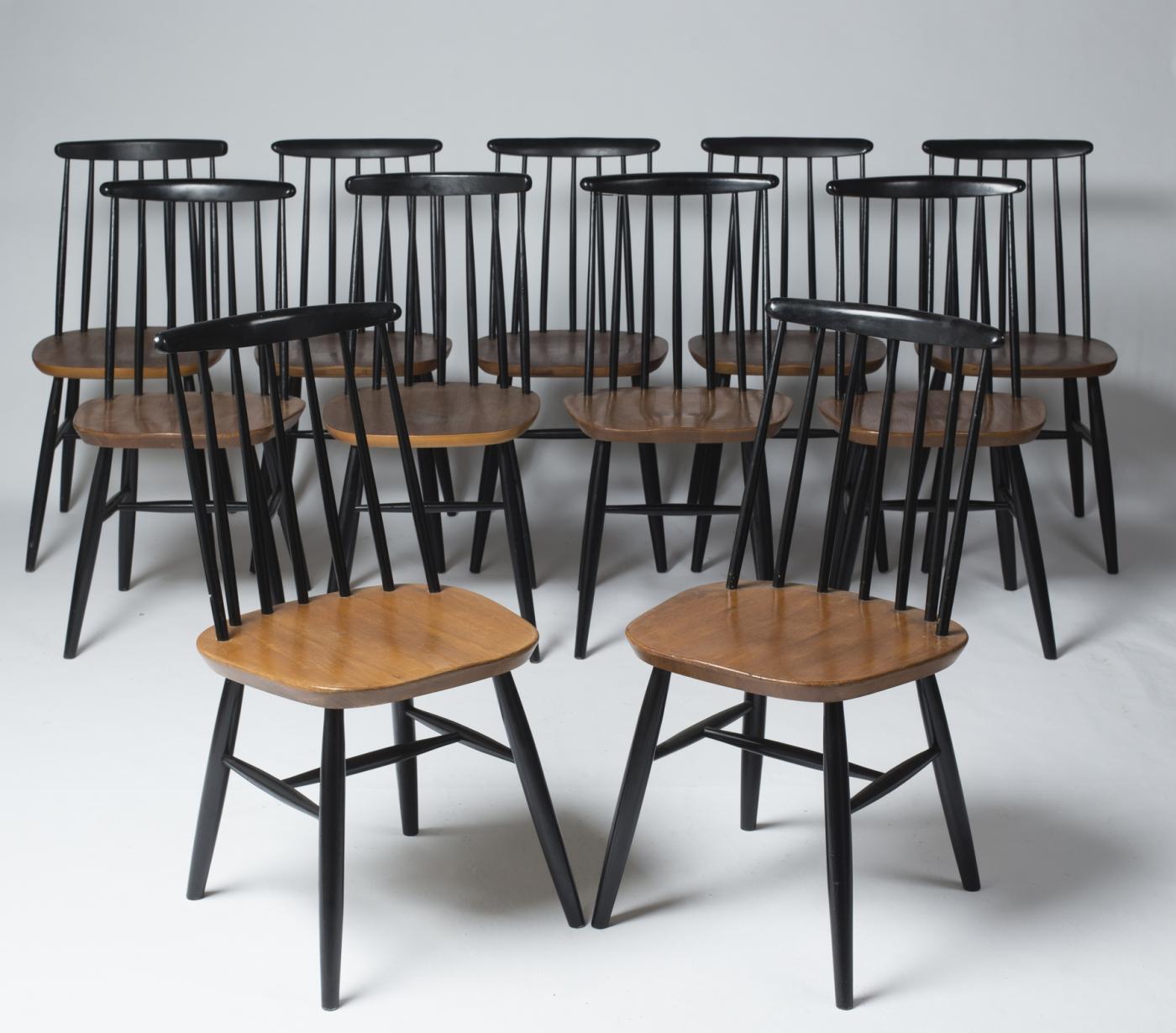 Ilmari Tapiovaara - Set of eleven chairs by Ilmari Tapiovaara, Finland ...