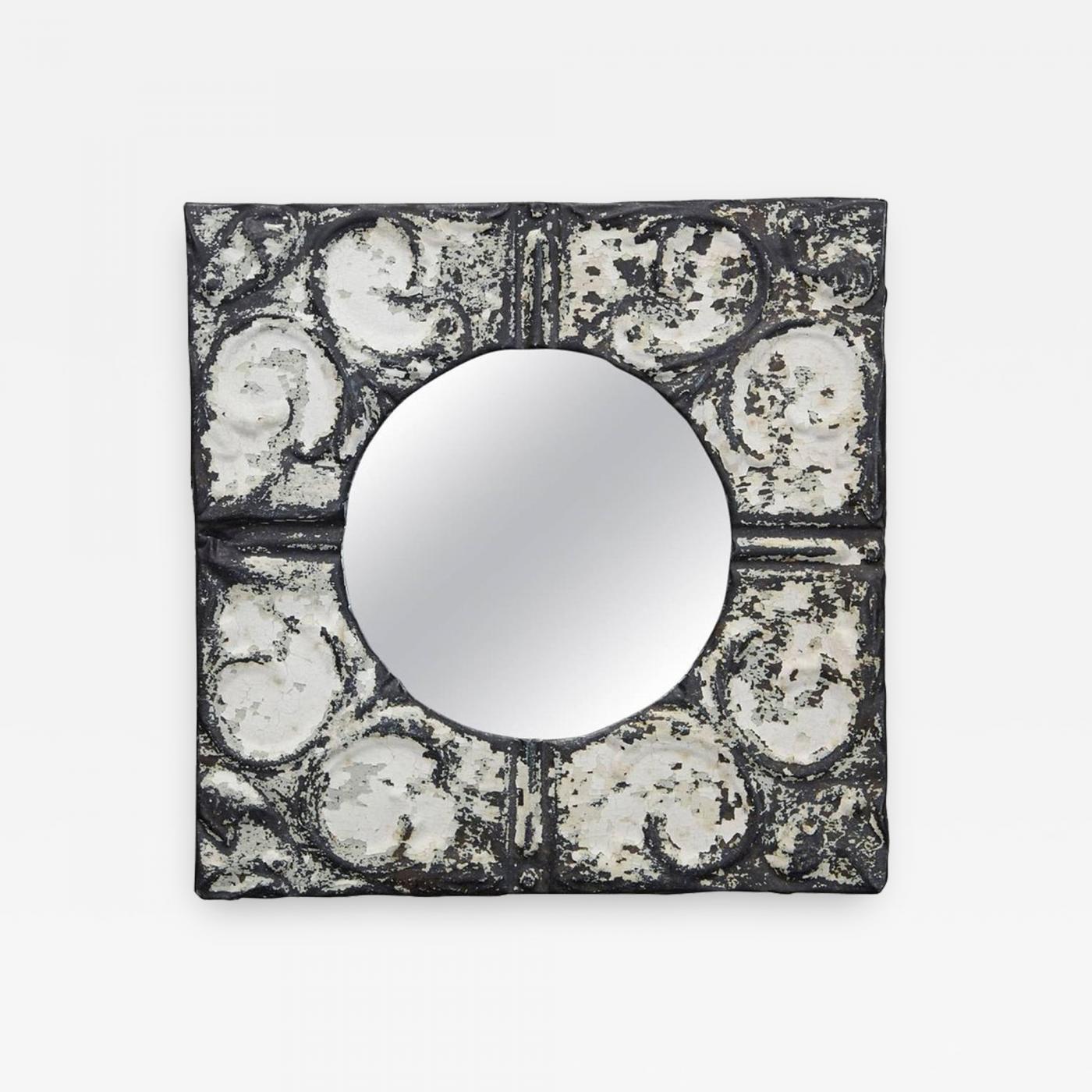 Industrial Square Tin Ceiling Tile Mirror