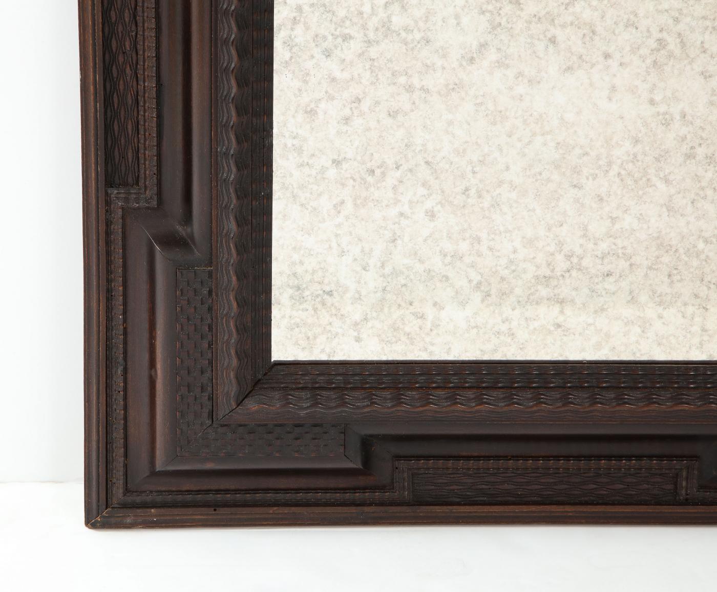 Italian Baroque Ebonized Walnut Mirror Frame