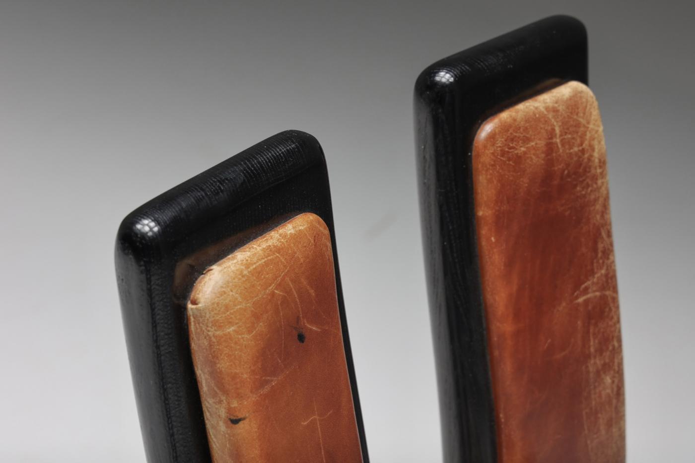 Cognac Leather Dining Chairs