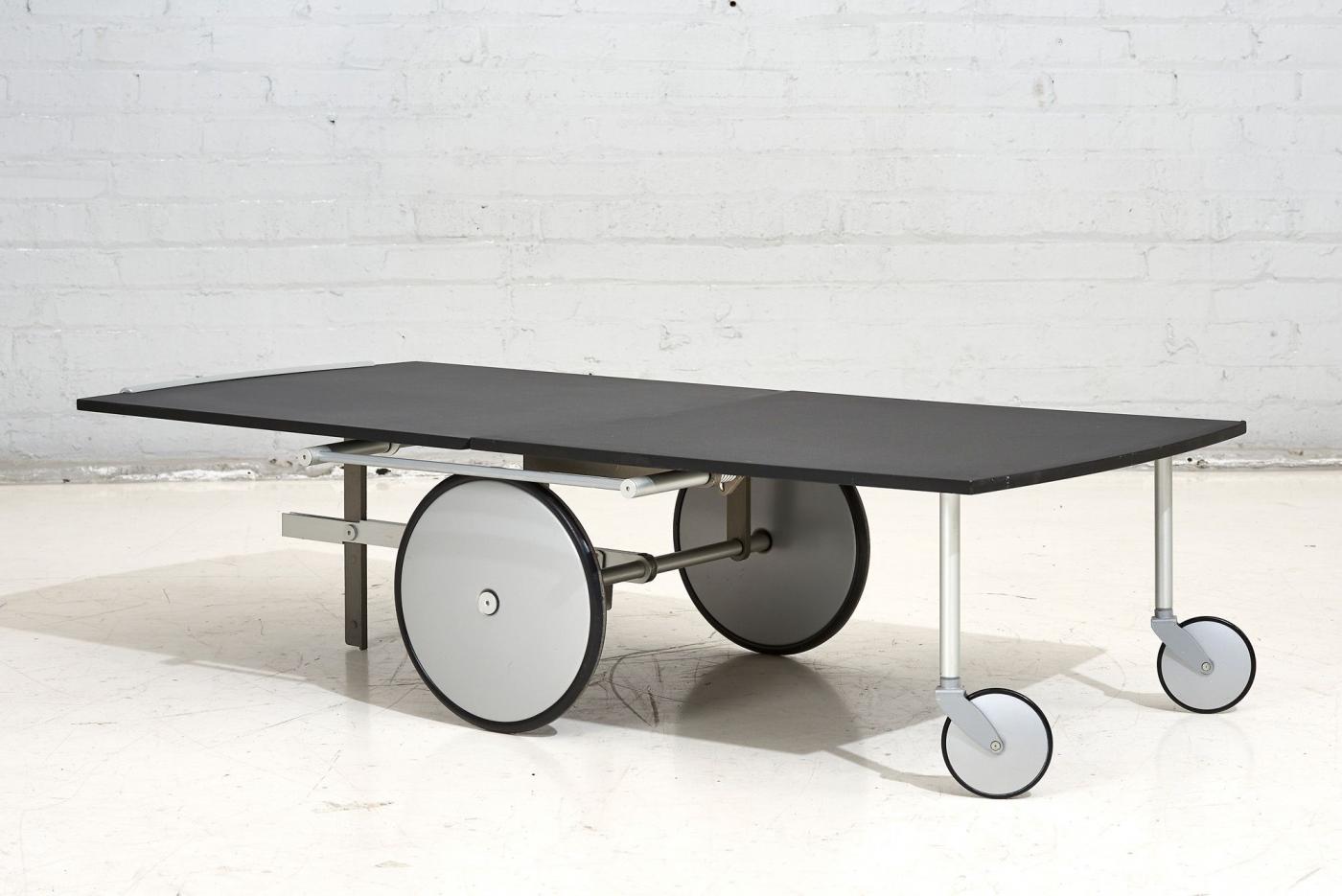 Italian Convertible Bar Cart / Coffee Table, Raul Barbieri for Ycami, 1990