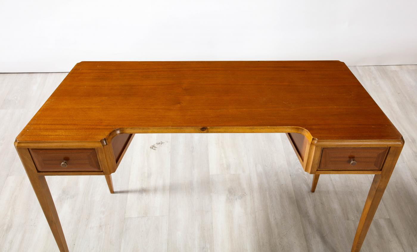 Italian Maple Wood Desk or Writing Table, Circa 1940