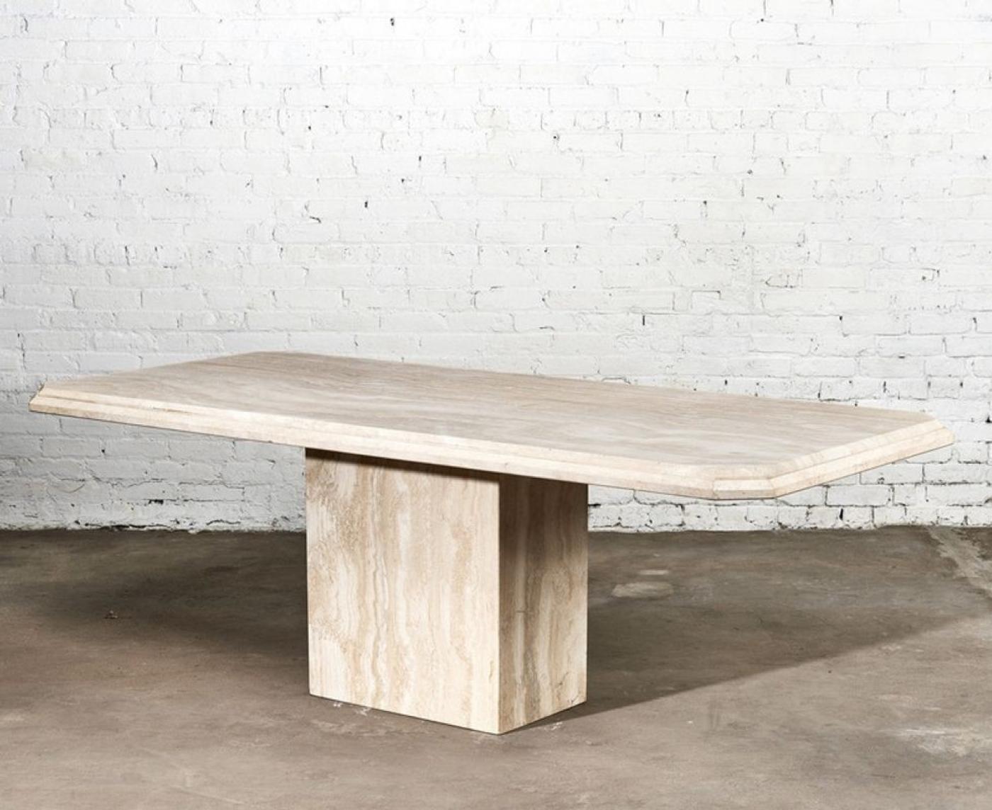 Stone International Italian Marble Dining Table, Stone International 1970