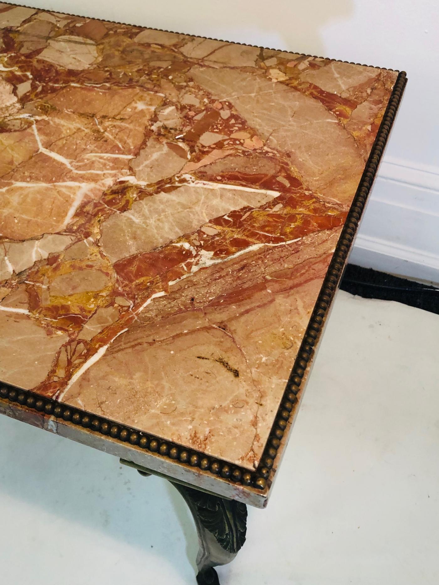 Italian Marble Top Coffee Table