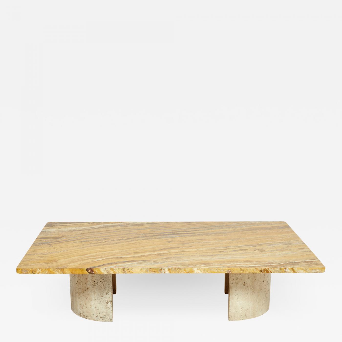 Yellow marble outlet coffee table