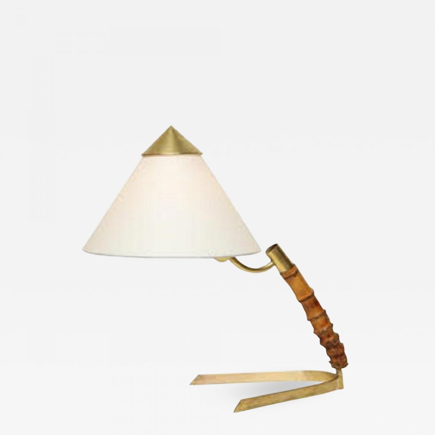 brass mid century table lamp